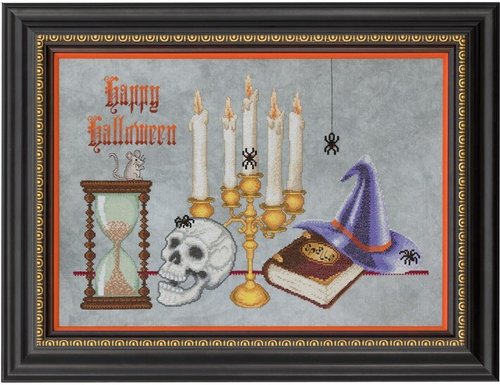 Skull And Candle Cross Stitch Pattern - Crewel Ghoul