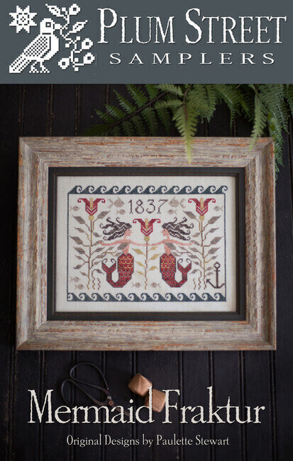 Mermaid Fraktur - Cross Stitch Pattern