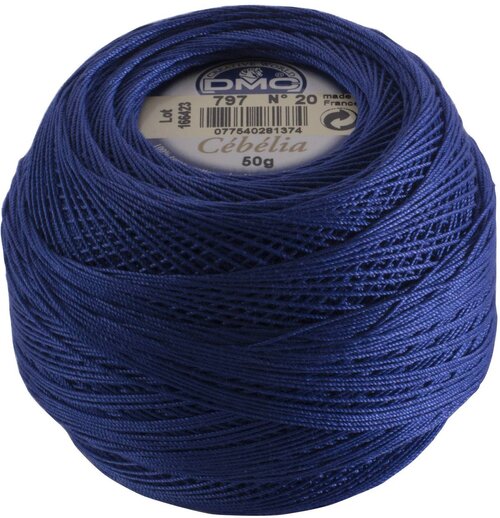 Size 20 Royal Blue DMC Cebelia Crochet Cotton Thread