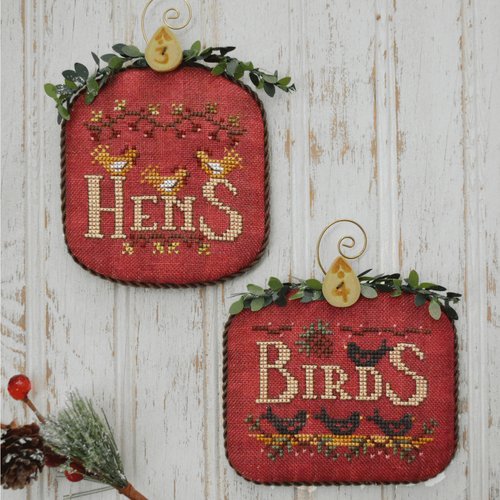 Hens & Birds - 12 Days - Cross Stitch Pattern