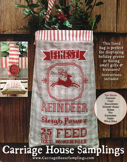 Reindeer Feed Sack - Cross Stitch Pattern