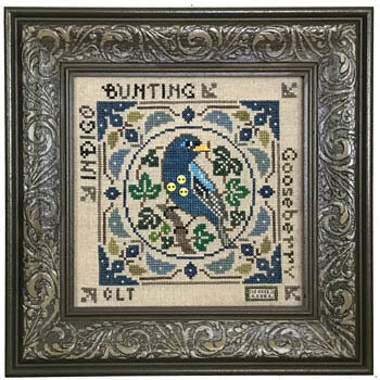 Birdie & Berries - Indigo Bunting - Cross Stitch Pattern