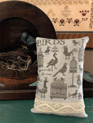 Antique Birds & Cages - Cross Stitch Pattern