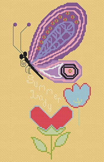 Summer Lady - Cross Stitch Pattern