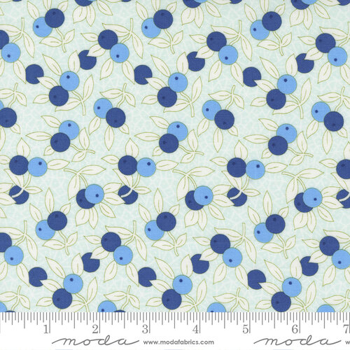 Fruit Cocktail Lakeside - Blueberry Garden Berry - Fabric