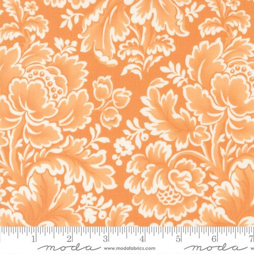 Harvest Moon Pumpkin - Baroque Florals - Quilt Fabric
