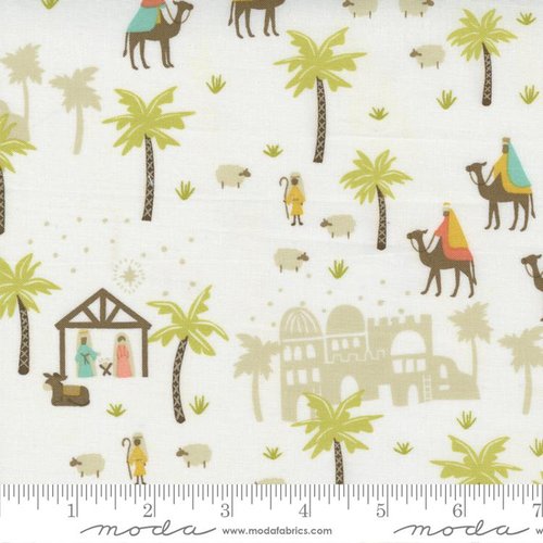 Joyful Joyful Cream - Oh Little Town Nativity - Yardage