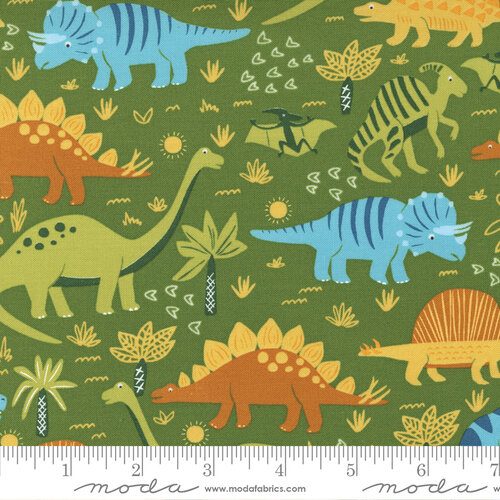 Stomp Stomp Roar Jungle - Dino Stomp Dinosaurs - Fabric