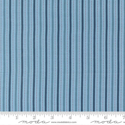 All Star Sports Stripe Sky - Stripes - Quilt Fabric