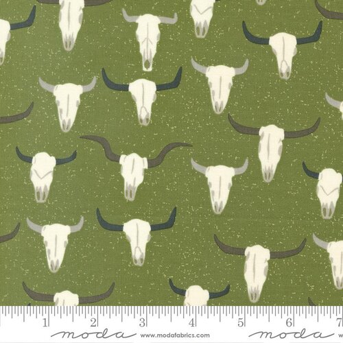 Ponderosa Skulls - Cactus - Quilt Fabric
