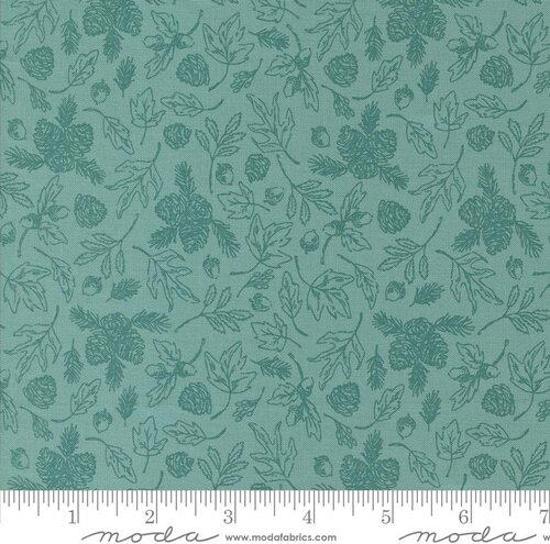 The Great Outdoors Leaves - Sky - Quilt Fabric