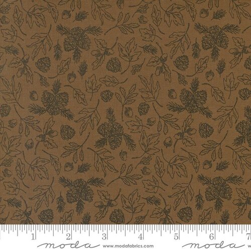 The Great Outdoors Leaves - Soil - Quilt Fabric