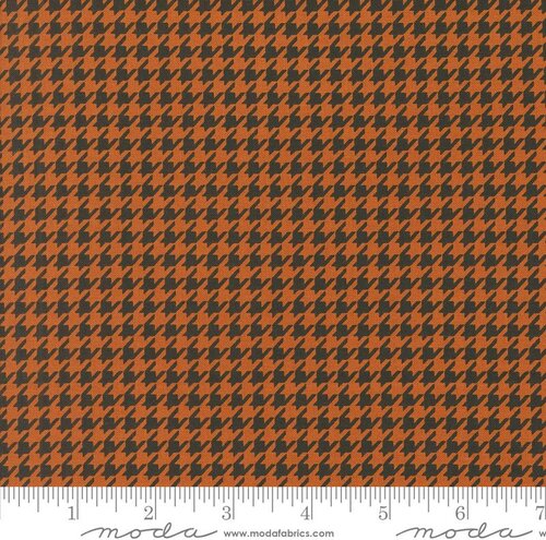 Home Sweet Haunt Houndstooth Rust - Halloween Quilt Fabric