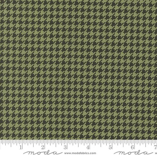 Home Sweet Haunt Houndstooth Moss - Halloween Quilt Fabric