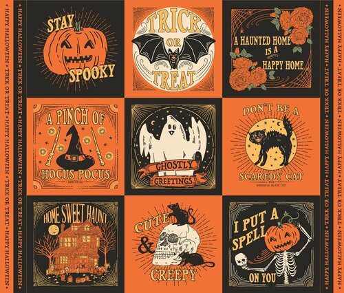 Home Sweet Haunt Multi - Halloween Quilt Panel