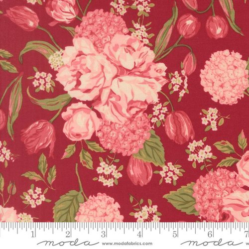 Je Taime Flower Scarlet - Quilt Fabric