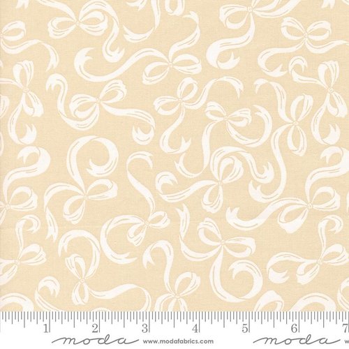 Je Taime Bows Lace White - Quilt Fabric