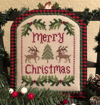 Merry Christmas Deer - Cross Stitch Pattern