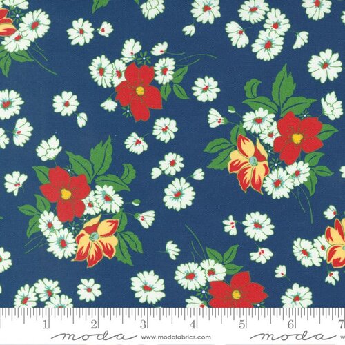 Sweet Melodies Navy - Quilt Fabric