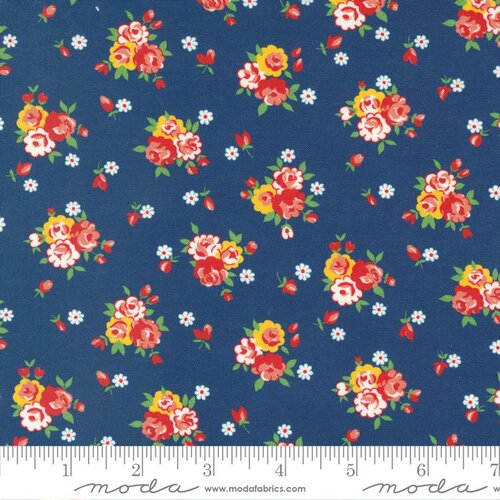 Sweet Melodies Navy - Quilt Fabric
