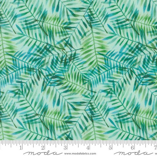 Copa Flora Frond Aqua - Quilt Fabric