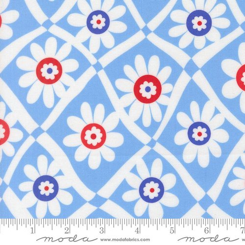On The Porch Wavy Blue Sky - Quilt Fabric