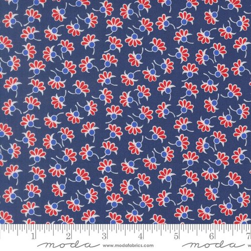 On The Porch Petal Navy - Quilt Fabric