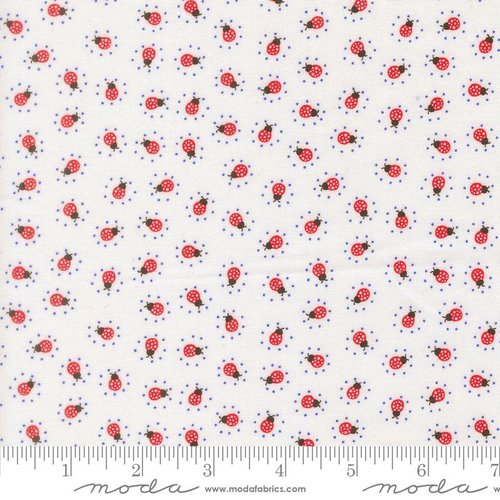 On The Porch Ladybugs Cloud - Quilt Fabric