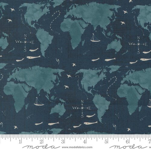 Longshore Seafarers Way Night - Quilt Fabric