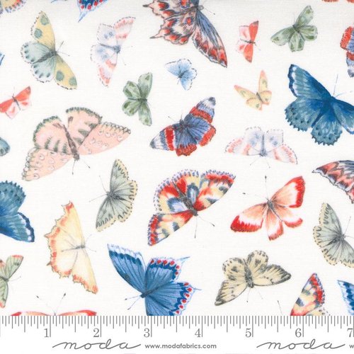 Flutterby Butterfly Cabbage White - Quilt Fabric