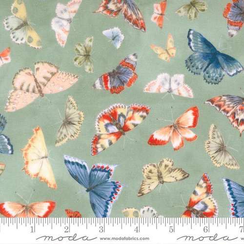 Flutterby Butterfly Hairstreak Green - Quilt Fabric