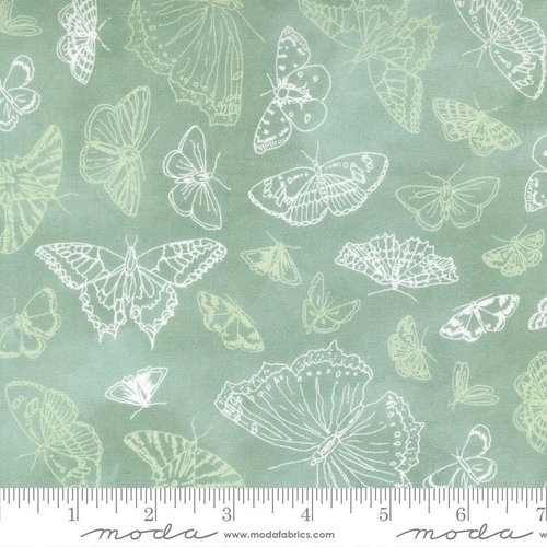 Flutterby Sketch Green Hairstreak - Quilt Fabric
