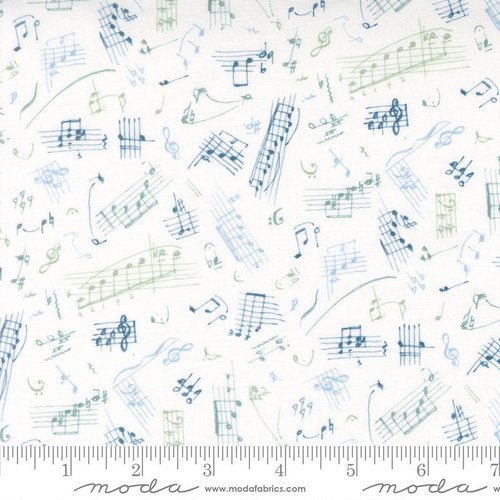 Flutterby Music Cabbage White - Quilt Fabric