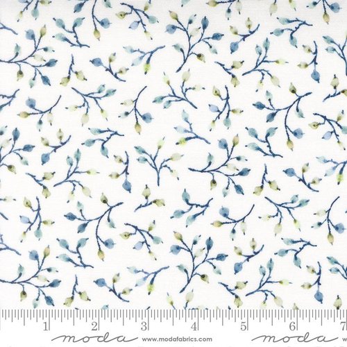 Flutterby Sprig Cabbage White - Quilt Fabric