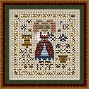 1776 Bunny - Patriotic Cross Stitch Pattern