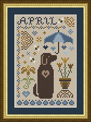 April Dog - Cross Stitch Pattern