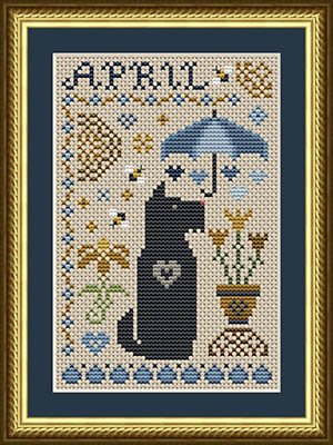 Scottie April Dog - Cross Stitch Pattern
