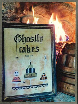 Ghostly Cakes - Halloween Cross Stitch Pattern 
