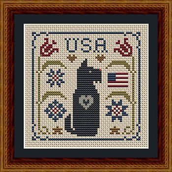 Scottie Patriotic USA Dog - Cross Stitch Pattern