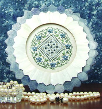 Sparkling Forget-Me-Not Circle - Cross Stitch Pattern