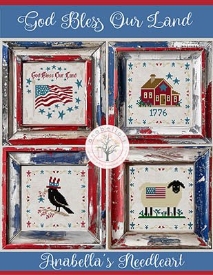 God Bless Our Land - Patriotic Cross Stitch Pattern
