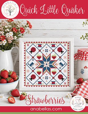 Quick Little Quaker Strawberries - Cross Stitch Pattern