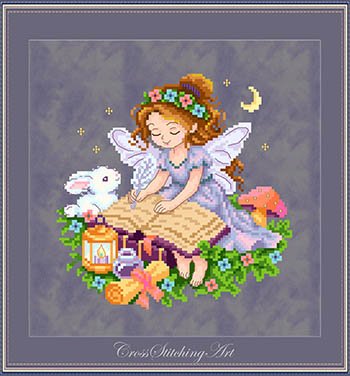 Alice And Her Tiny Treasures - Cross Stitch Pattern