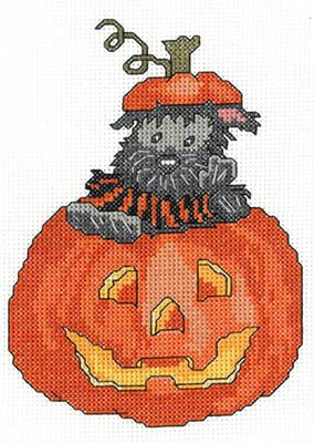 Scottie Pumpkin - Halloween Cross Stitch Pattern