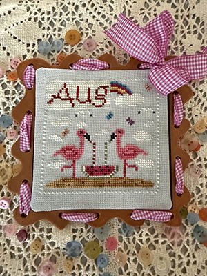 12 Months With Romy And Sandy: August - Cross Stitch Pattern
