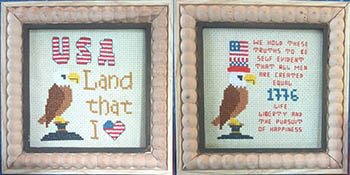 Reflections Of USA #1 - Patriotic Cross Stitch Pattern