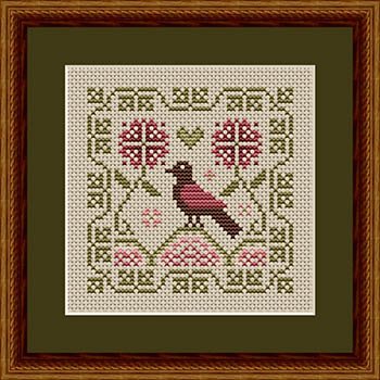 Gathered From The Garden: Garden Perch Cross Stitch Pattern