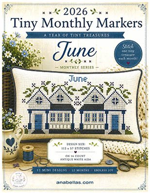 Tiny Monthly Markers: June - Cross Stitch Pattern