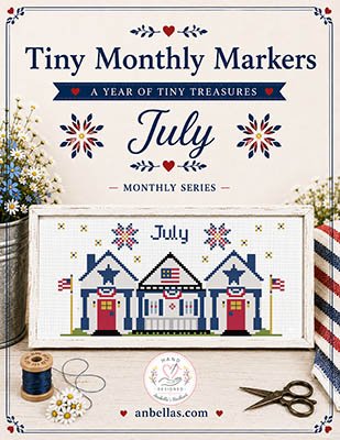 Tiny Monthly Markers: July - Cross Stitch Pattern