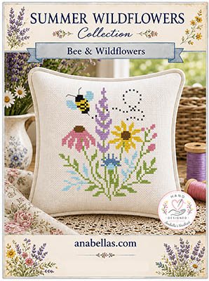 Summer Wildflower - Bee & Wildflowers - Cross Stitch Pattern